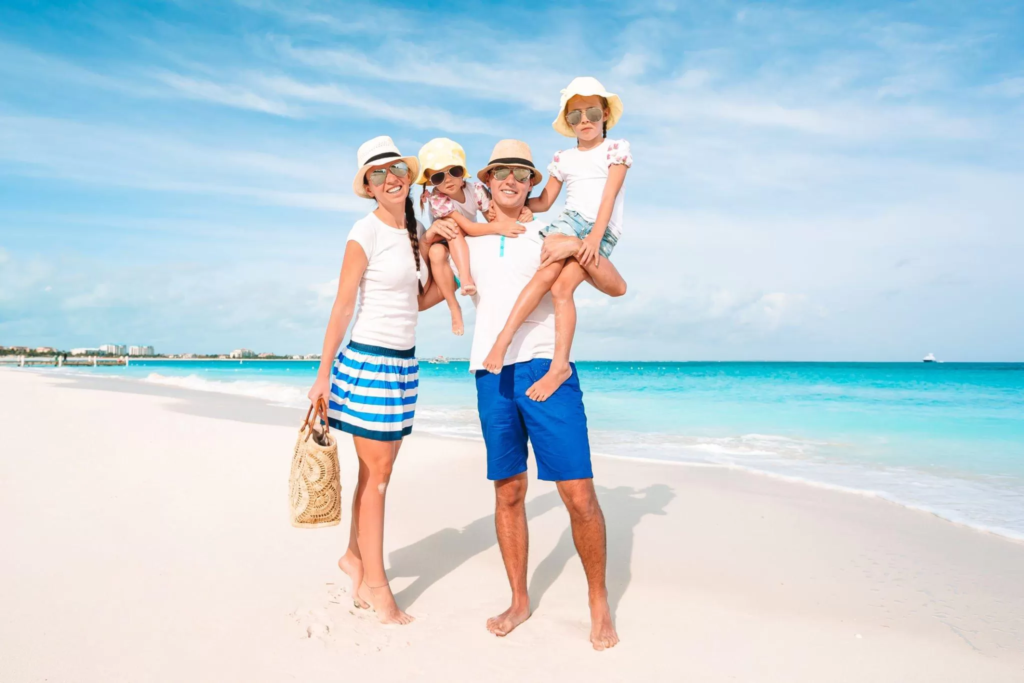 Family enjoying a day out on a yacht charter Bahamas.